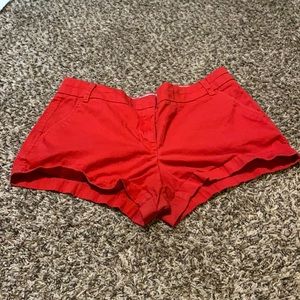 J Crew Chino Red Shorts size 12